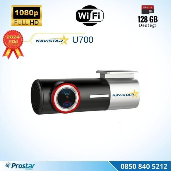 U700 Wifi 1080P 170° Geniş Açı Gece Görüşlü 128 GB Destekli Akıllı Araç içi Kamera - Image 1