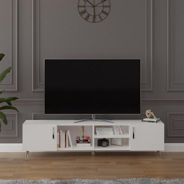 %100 MDFLAM Tv Ünitesi Beyaz T-09 - Image 1