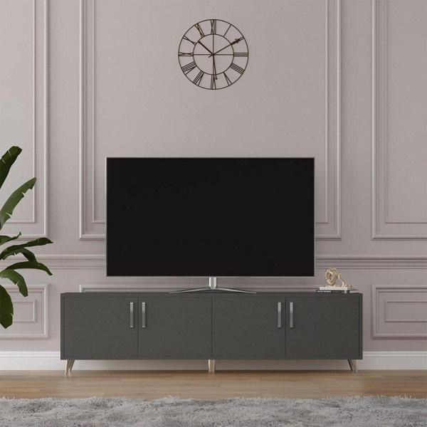 %100 MDFLAM Tv Ünitesi Koyu Gri T-04 - Image 1