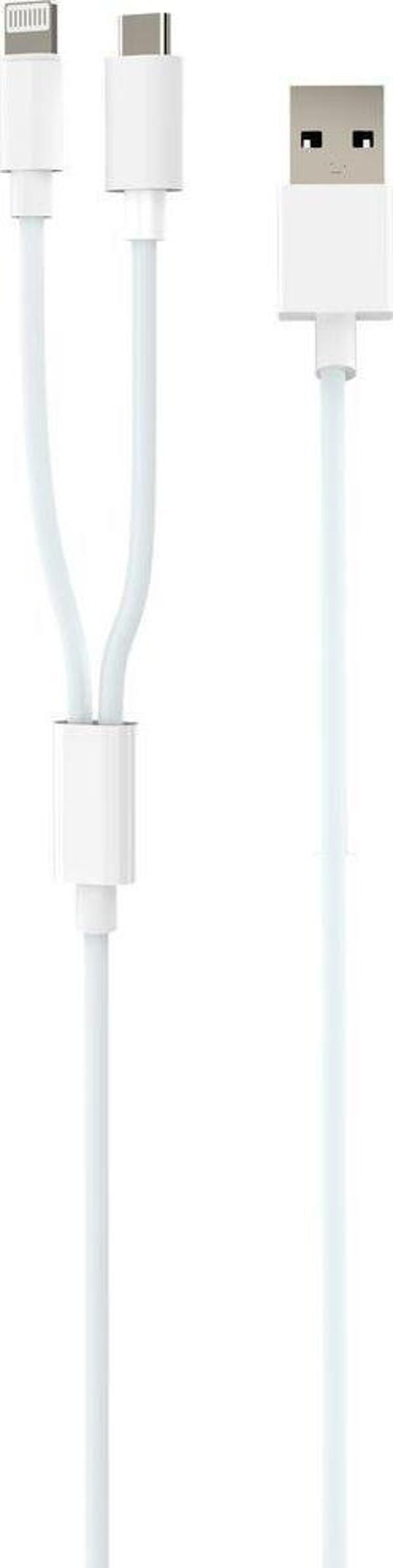 2in1 type-c iphone lightning 5.0 hızlı şarj ve data kablosu - Image 1
