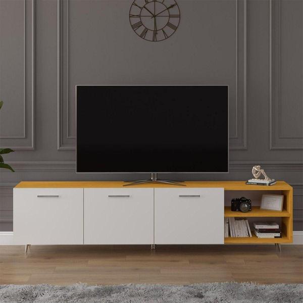 Tv Ünitesi Afrika Ceviz & Beyaz T-23 - Image 1