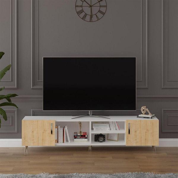 Tv Ünitesi Beyaz & Safir Meşe T-10 - Image 1