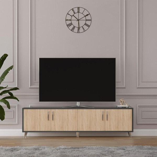 Tv Ünitesi Yıldız Sonoma & Koyu Gri T-07 - Image 1