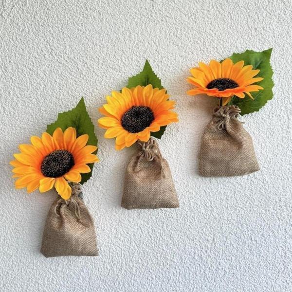ST Dekor Ayçiçekli Magnet Ve Duvar Dekoru 3 Lü Set - Image 1