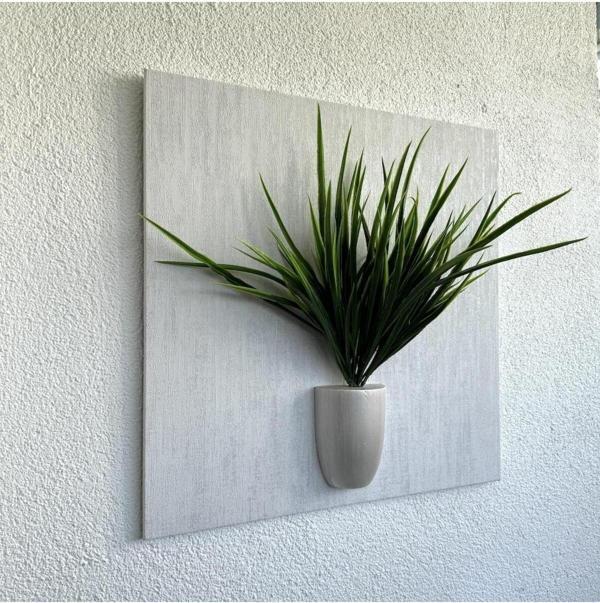 ST Dekor Kabartma Dokulu, Yeşil Çimen Çiçekli 3D Tablo - Image 1