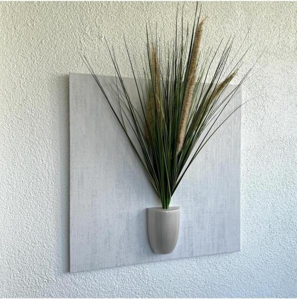 ST Dekor Kabartma Dokulu, Yeşil Sazlık Çiçekli 3D Tablo - Image 1