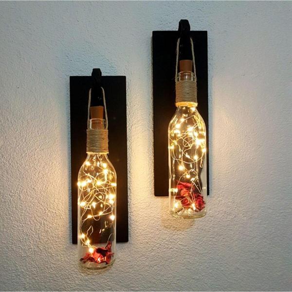 ST Dekor Duvar Dekoru Peri Led Işıklı, Mat Siyah Renkli Duvar Aplik, 2’Li Set - Image 1