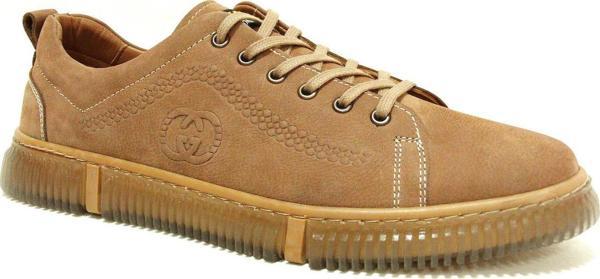 Pabuç Bej Camel Bağcıklı Anatomik Comfort Casual Erkek Ayakkabı - Image 1