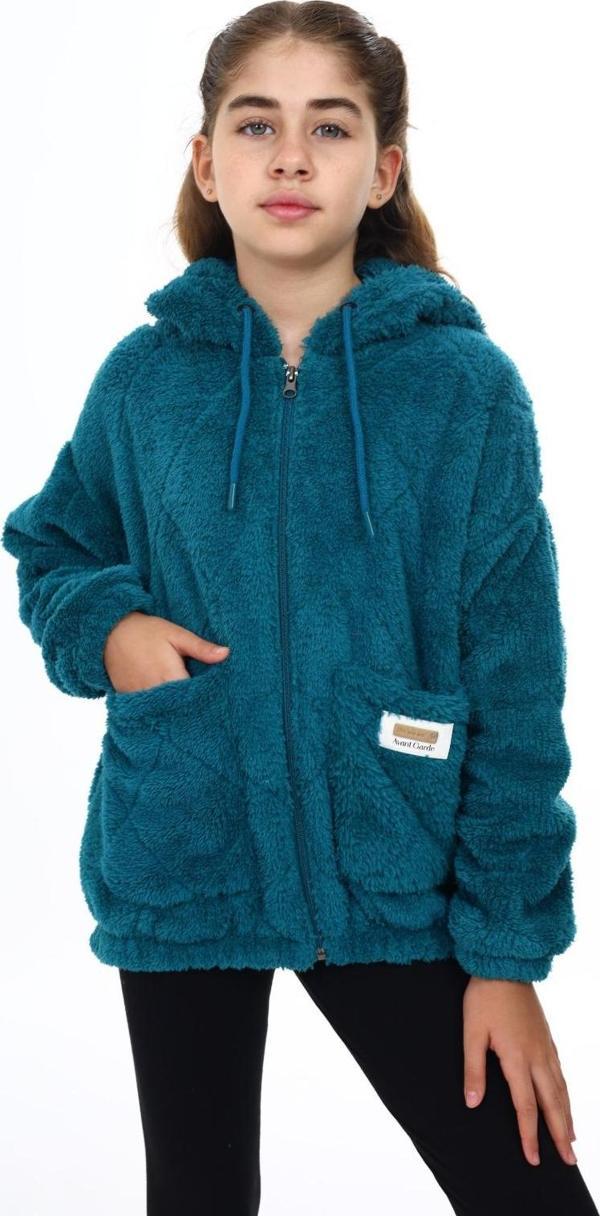 Toontoy Kız Çocuk Peluş Hırka - Image 1