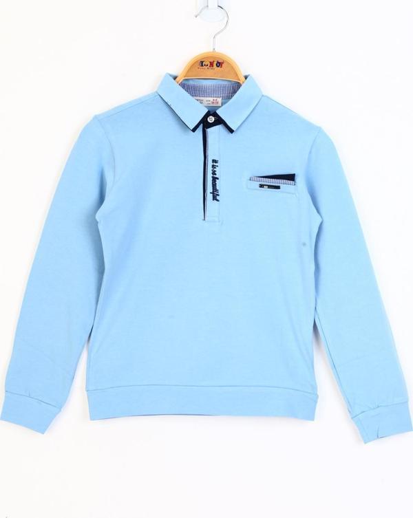 Toontoy Erkek Çocuk Gömlek Yaka Sweatshirt - Image 1