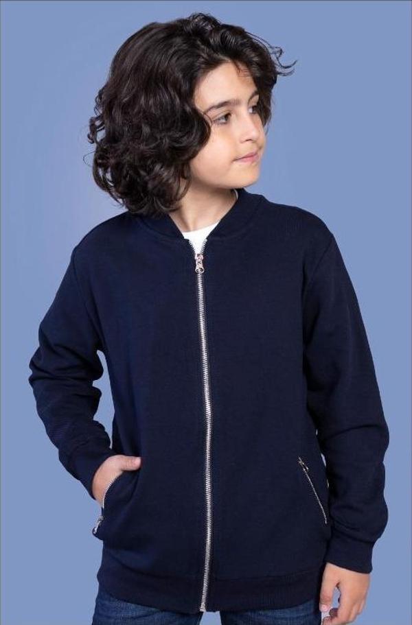 Toontoy Erkek Çocuk Cepli Basic Hırka - Image 1