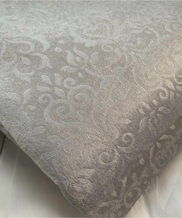 Moda Home Kendinden Desenli Kaymaz Süngerli Koltuk Örtüsü Açık Gri - Image 1