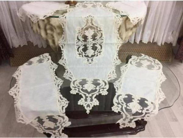 Bursa Çeyiz Linen Kumaş Etuval 5 Parça Salon Takımı+ - Image 1
