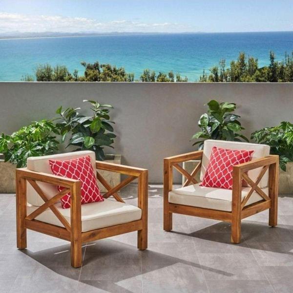 Ahşap Calvin Bahçe Balkon Teras Oturma Grubu - Image 1