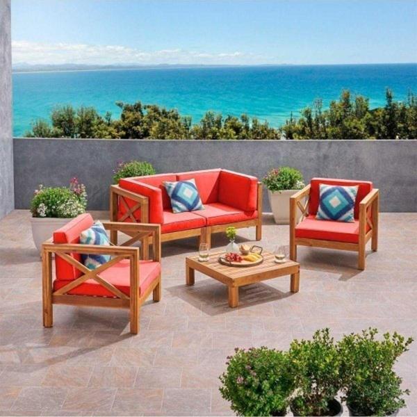 Ahşap Nora Bahçe Balkon Teras Oturma Grubu - Image 1