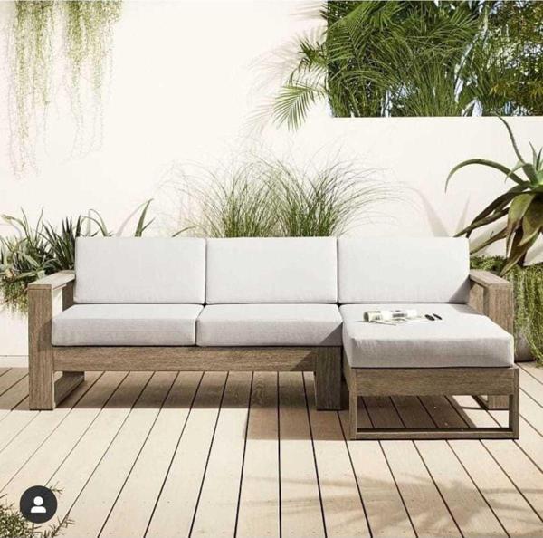 Lotus Ahşap Bahçe Köşe Takımı - Image 1