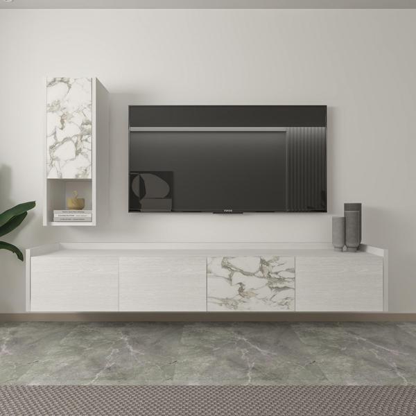 T007 Duvara Monte, Raflı Tv Ünitesi, Tv Sehpası - Image 1