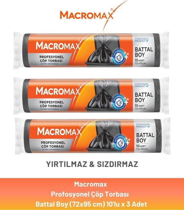 Macromax Profesyonel Çöp Torbası Battal Boy x 3 Adet - Image 1