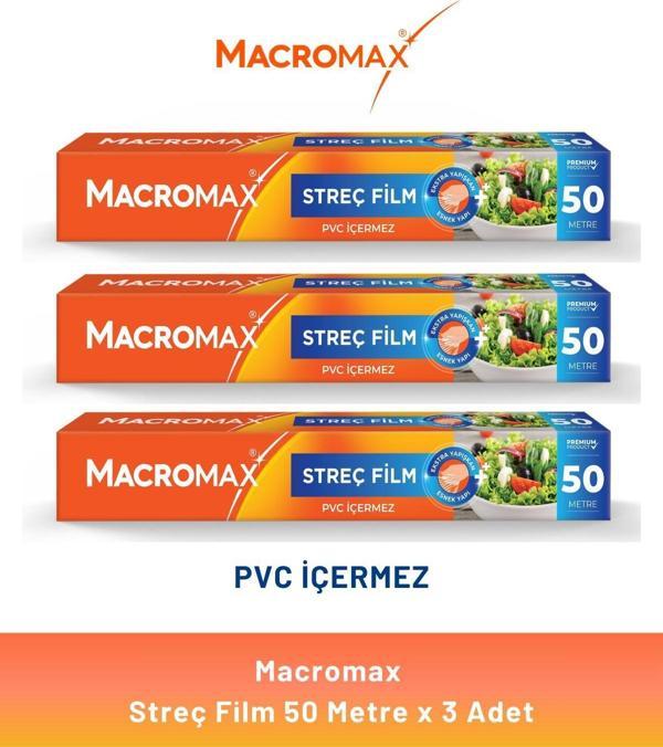 Macromax Streç Film 50 Metre x 3 Adet - Image 1