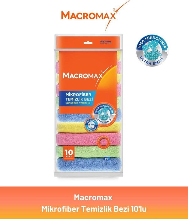 Macromax Rengarenk Mikrofiber Bez 10'lu - Image 1