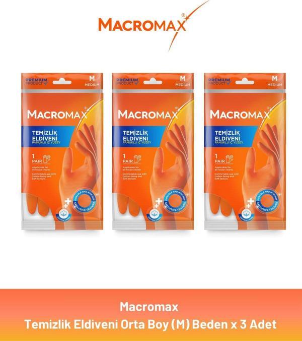 Macromax Standart Eldiven Orta Boy x 3 Adet - Image 1