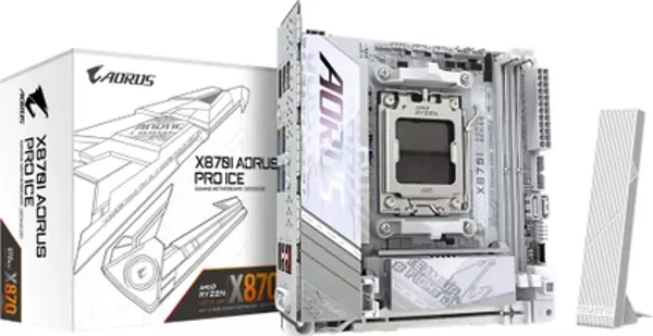 X870I Aorus Pro Ice Anakart, X870, Ddr5, 8400, Am5, Miniıtx - Image 1