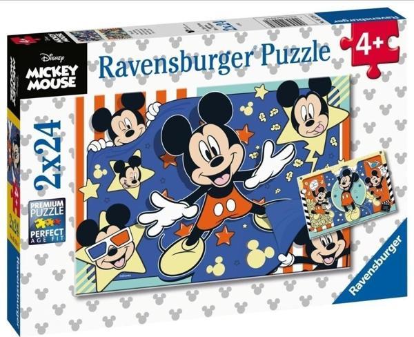 Ravensburger 2X24 Parçalı Puzzle Wd Film Mickey Mouse 055784 - Image 1