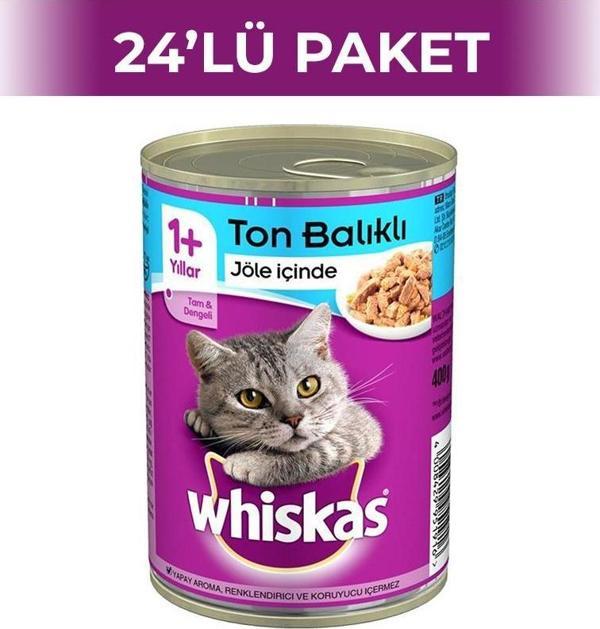 Whiskas Ton Balıklı Yetişkin Kedi Konservesi 400 gr 24 Adet - Image 1