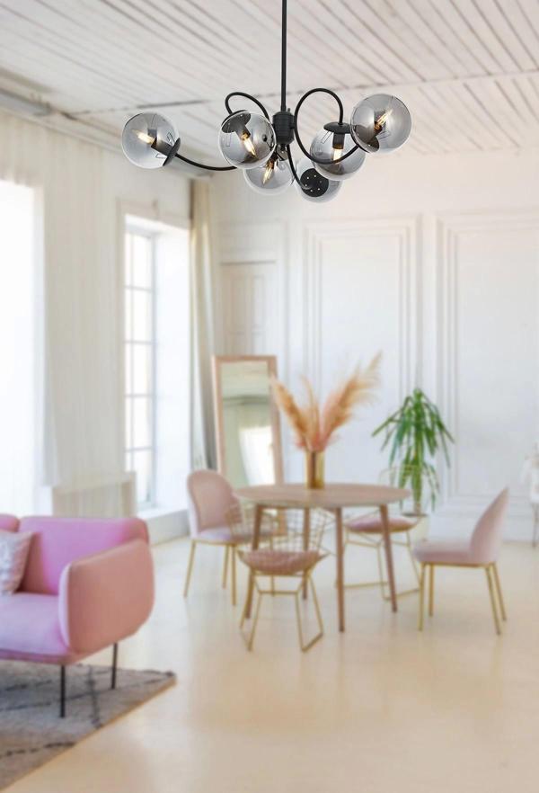 Maral 6 lı Modern Avize Antrasit - Image 1