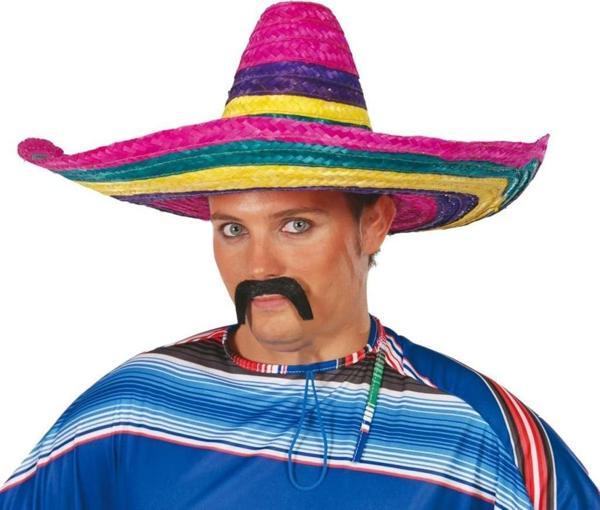 Nessiworld Sombrero Meksika Şapkası Renkli Örme Hasır Yetişkin Boy - Image 1