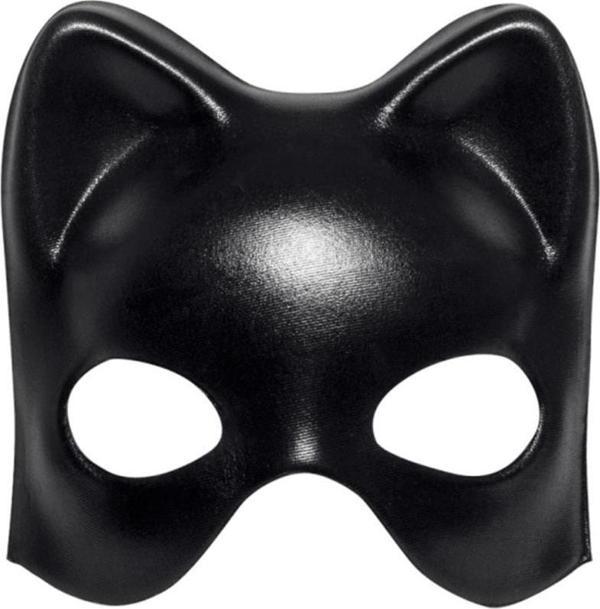 Nessiworld Siyah Deri Görünümlü Kedi Maskesi – Cosplay &amp; Maskeli Balo - Image 1