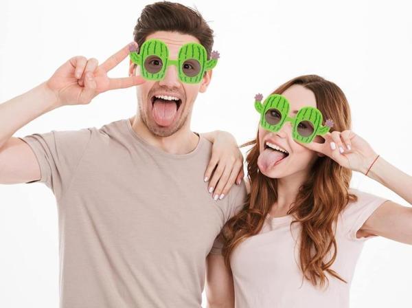 Nessiworld Kaktüs Temalı Hawaii Yaz Partisi Gözlüğü 8.5x18.5 cm - Image 1