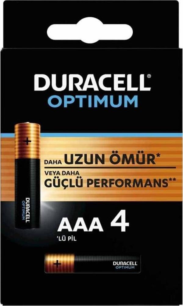 Nessiworld Duracell 4Lü Optimum AAA Kalem Pil - Image 1