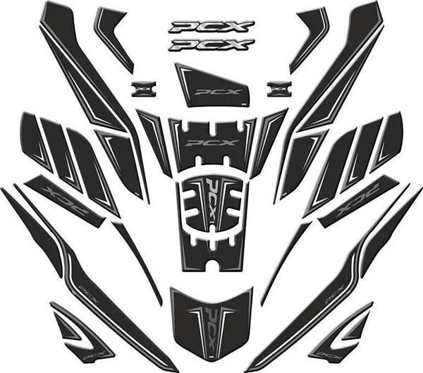 Gogo Tank Pad 004 37 Parça Honda Pcx 125 2025 Siyah Beyaz - Image 1