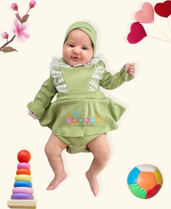 3-12 Ay FİSTO ETEKLİ BADİ Yeşil - Image 1