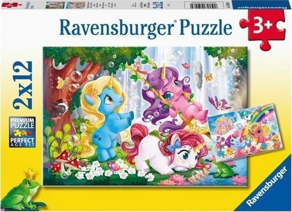 Ravensburger 2 x 12 Parça Puzzle Unicorn 50284 - Image 1