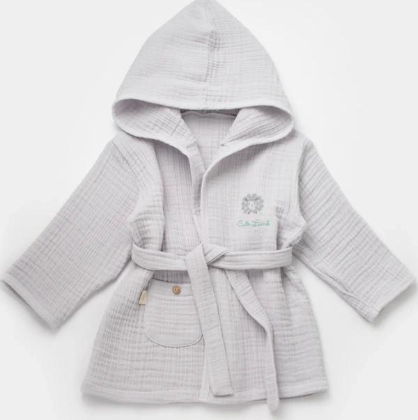 Bibaby Lamb Friends Bornoz 66467 Gri - Image 1