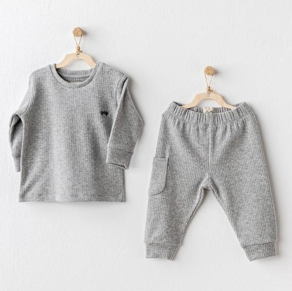 Andywawa AC25205 Basic 2'Li Bebe Takım Gri - Image 1