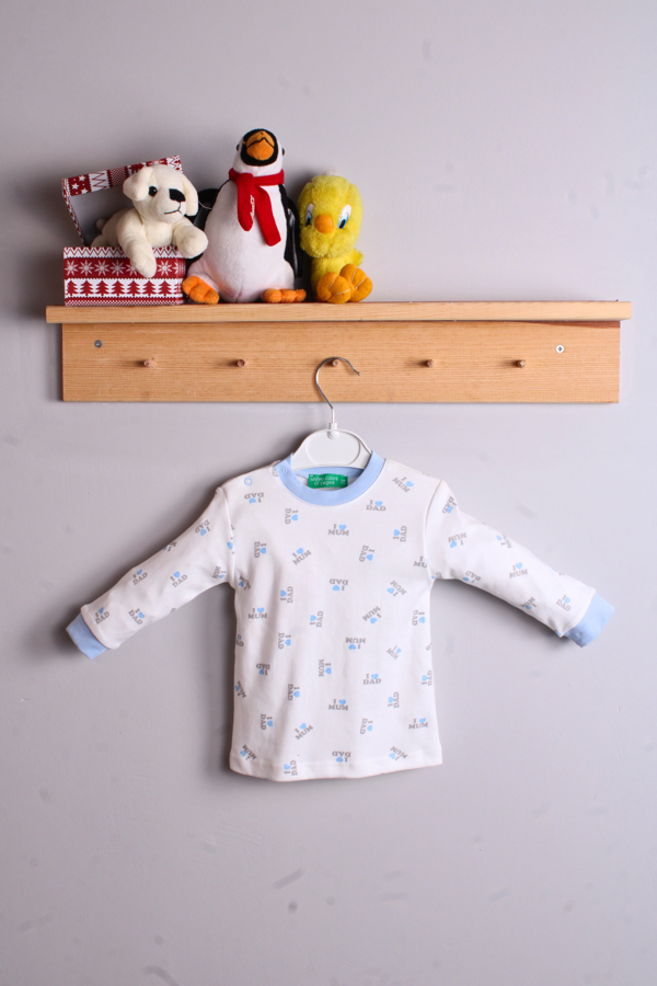 Dad Yazılı Erkek Bebek Eşofman Pijama Takımı Mavi - Image 1