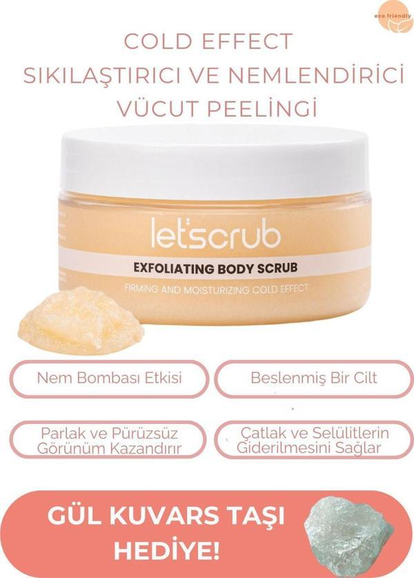 Let'Scrub Cold Effect Vücut Peelingi Sıkılaştırıcı Ve Nemlendirici Nem Bombası Body Scrub 280 Gr - Image 1