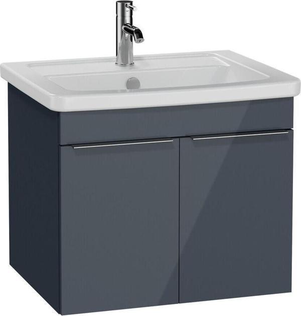 Vitra Quadrum 66164 Lavabo Dolabı, Kapaklı, 65 Cm, Antrasit - Image 1