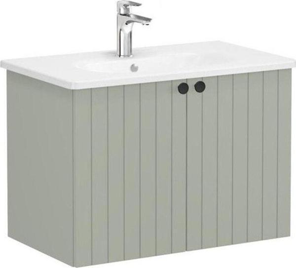 Vitra Root Groove Kapaklı Lavabo Dolabı 80 Cm Mat Retro Yeşil 69295 - Image 1