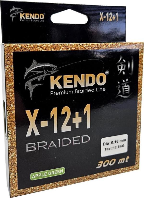 Kendo X-12+1 Braided 300m Apple Green Örgü İp 0,25mm - Image 1
