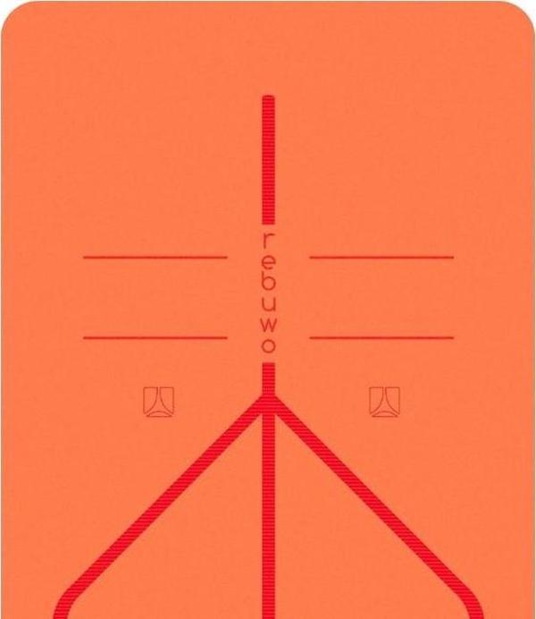 Rebuwo Hizalama Tasarım 5mm Kauçuk Mat Kaydırmaz Yoga Mat Pilates Mat turuncu  - Image 1