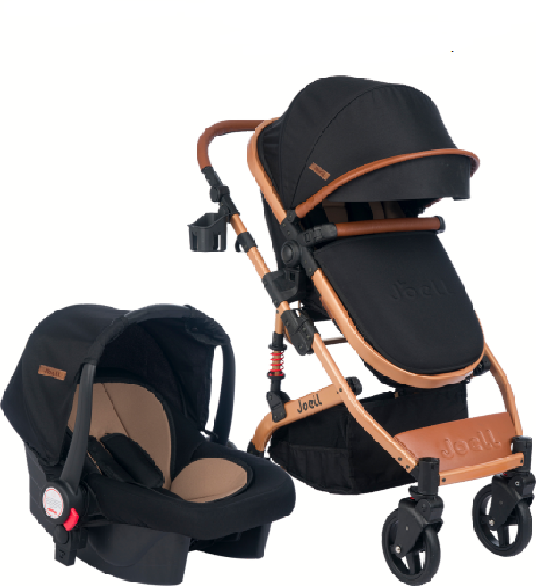 Joell 1713 Truva Travel Sistem Bebek Arabası Gold Siyah - Image 1