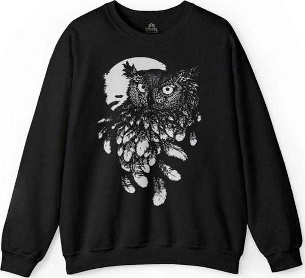 Baykuş Dolunay Owl Baskılı Sweatshirt - Image 1