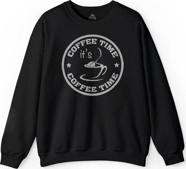 Coffee Time Kahve Zamanı Çay Espresso Mocha Mokka Baskılı Sweatshirt - Image 1