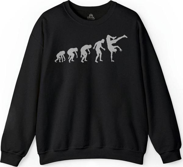  Evolution Evrim Breakdance Break Dance Hip Hop Baskılı Sweatshirt - Image 1