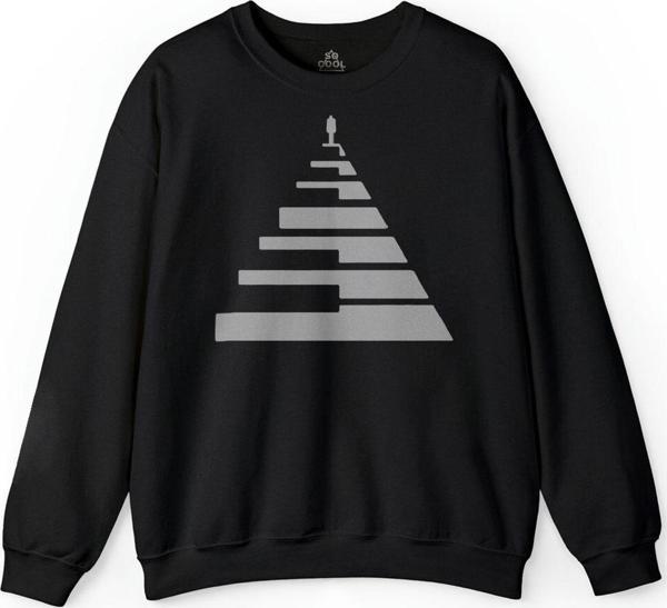 Kravat Piyano Tuşları Piano Tıe Baskılı Sweatshirt - Image 1