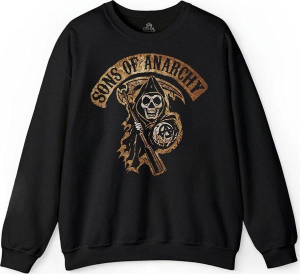 Anarşi Eylem I How To Draw The Sons Of Anarchy Baskılı Sweatshirt - Image 1